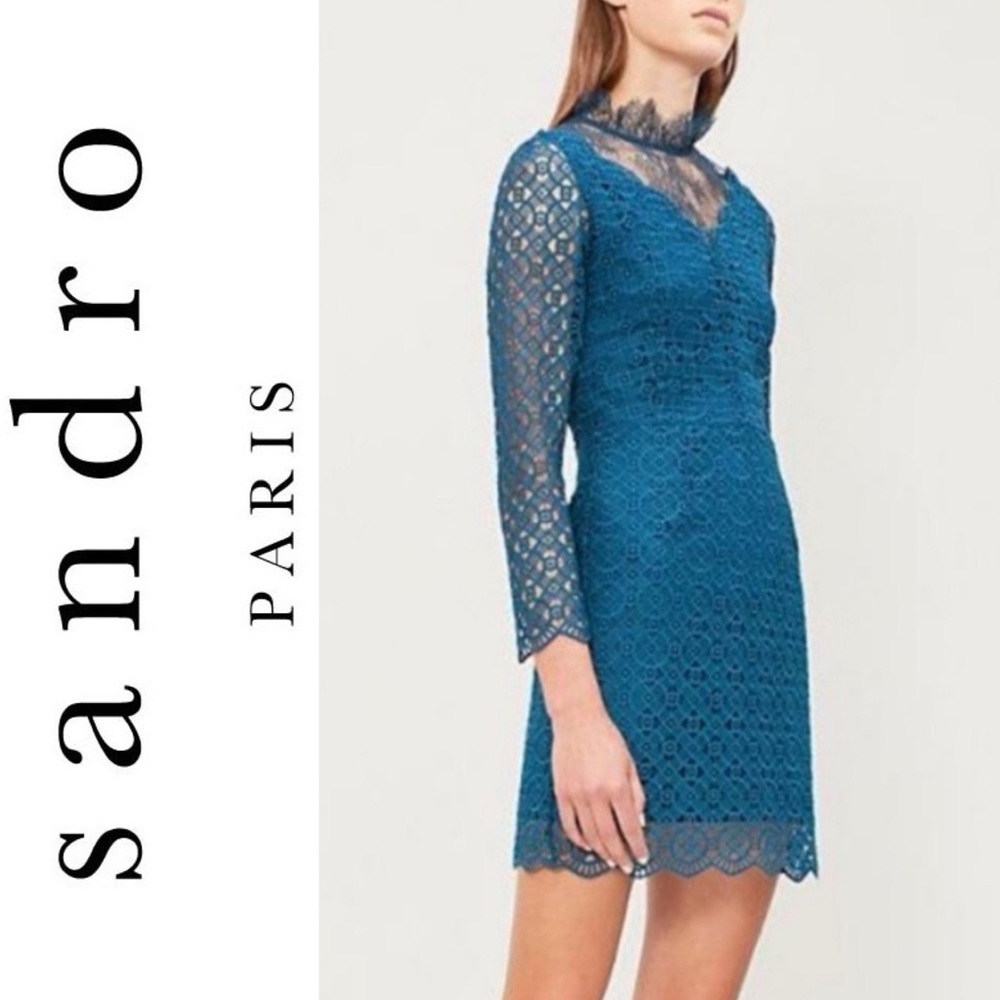 *SOLD* SANDRO PARIS BARTIE DRESS ELECTRIC BLUE